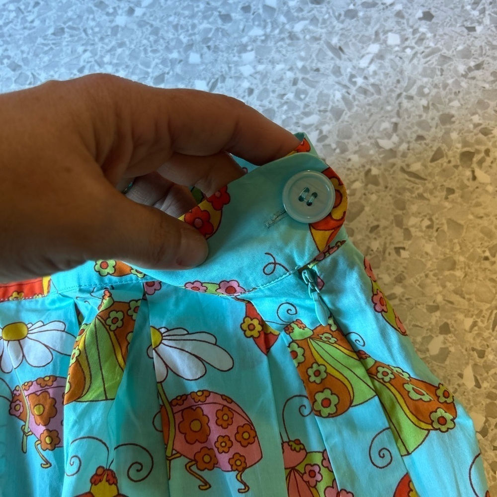 NWT ModCloth Novelty Ladybug and Daisy Print Swing Skirt Size 18 - Picture 5 of 12